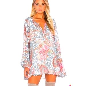 Show Me Your MuMu Jamie Tunic Dress Grey Gardens Size Small